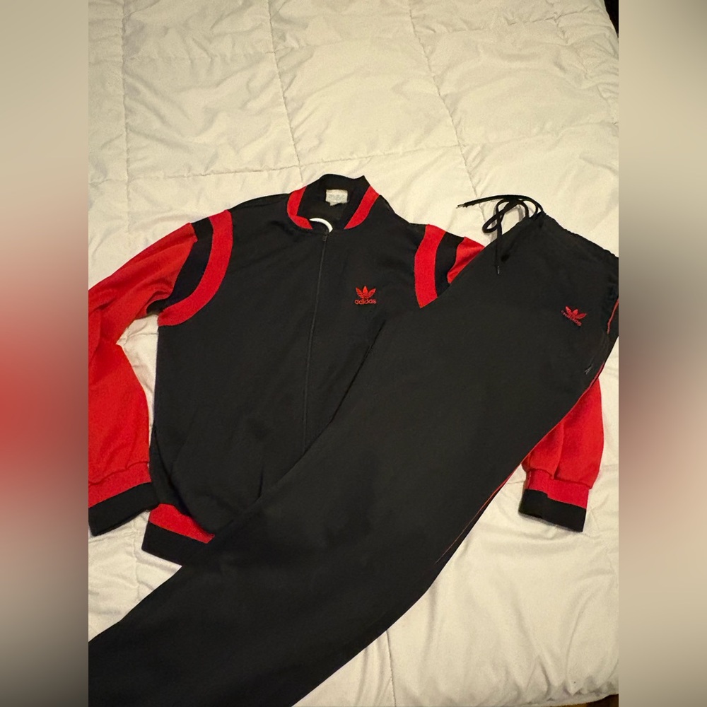 Adidas Black and Red Jacket